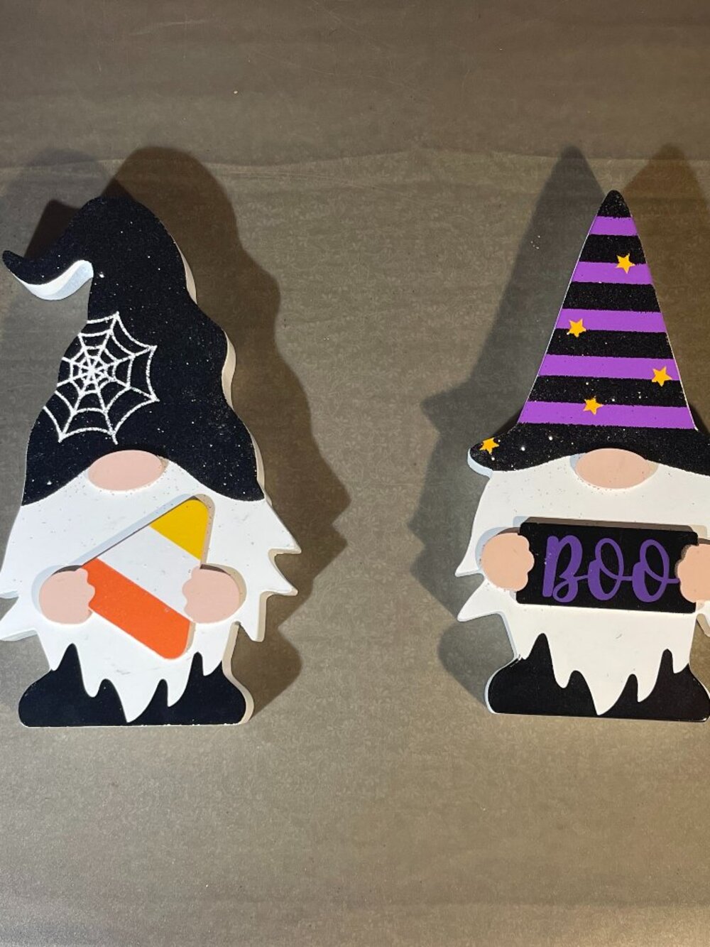 2 Wooden 7.75" Halloween Gnomes Smart Living (2034)